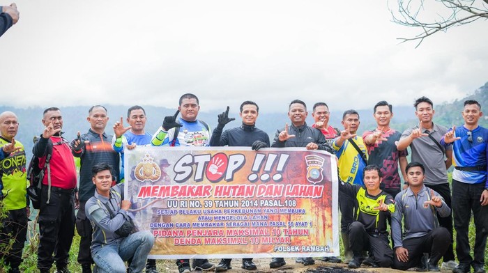 Polres Rohul edukasi masyarakat agar tidak membakar hutan dan lahan