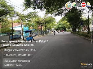 Progres Proyek Perbaikan Jalan Paket 1 MYP Termasuk Ruas Hertasning Makassar