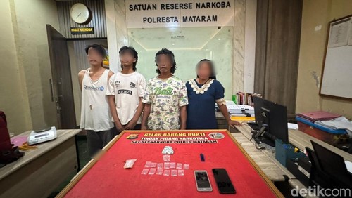 Satu keluarga di Mataram ditangkap terkait  kasus narkoba, Rabu (1/4/2026).