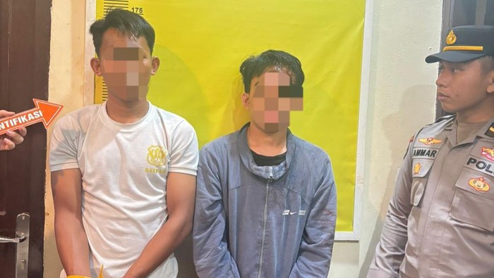 Tampang satpam dan pengawas SPBU yang melakukan penusukan terhadap sopir truk di Palembang hingga tewas