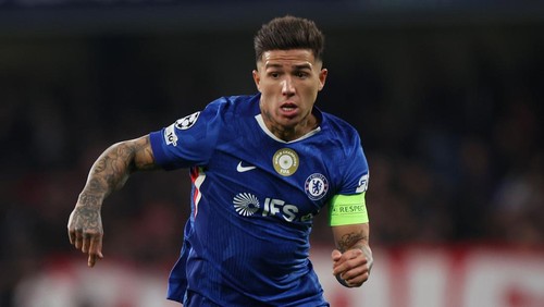 LONDON, ENGLAND - MARCH 17: Enzo Fernandez of Chelsea during the UEFA Champions League 2025/26 Round of 16 Second Leg match between Chelsea FC and Paris Saint-Germain FC at Stamford Bridge on March 17, 2026 in London, England. (Photo by Harry Murphy - Danehouse/Getty Images)