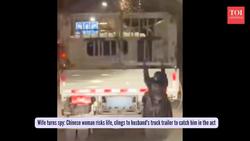 Aksi Ekstrem Istri di China, Nekat Gelantungan di Truk Demi Awasi Suami