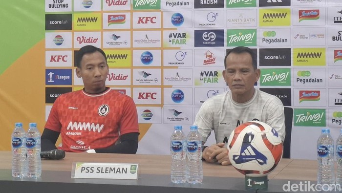 Jumpa pers PSS Sleman di Stadion Maguwoharjo, Sleman, Jumat (3/4/2026).