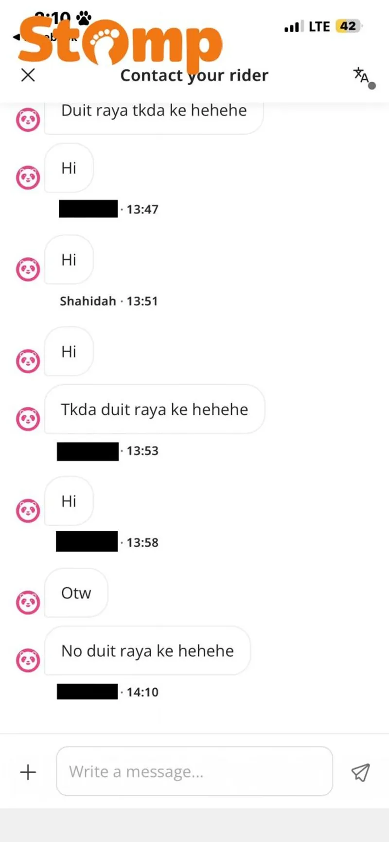 Kurir Makanan Ini Nekat Minta THR ke Pelanggan