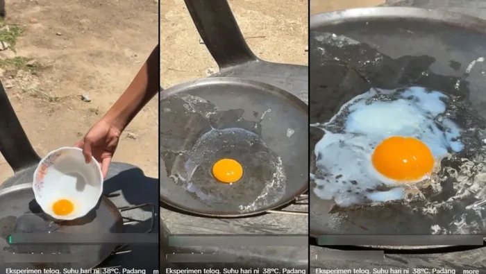 Wow! Suhu Tembus 38 Derajat C, Pria Ini Bisa Masak Telur di Bawah Matahari