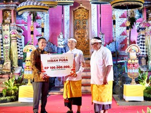 Ratu Dewa Beri Bantuan Operasional Pura di Perayaan Dharma Santi Nyepi 2026