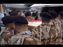 Jenazah 3 TNI yang Gugur Saat Tugas di Lebanon Tiba di Indonesia