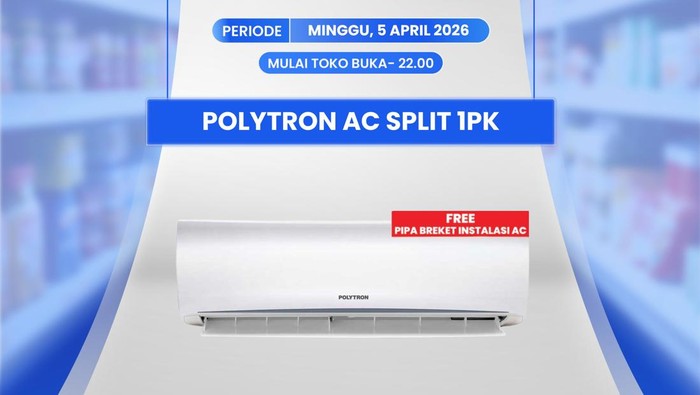 Beli AC Split 1PK di Transmart Full Day Sale Diskon Rp 1,7 Jutaan