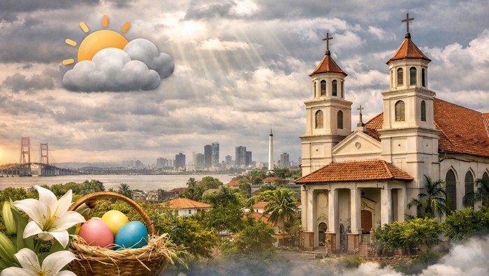Ilustrasi cuaca Surabaya di hari Paskah.