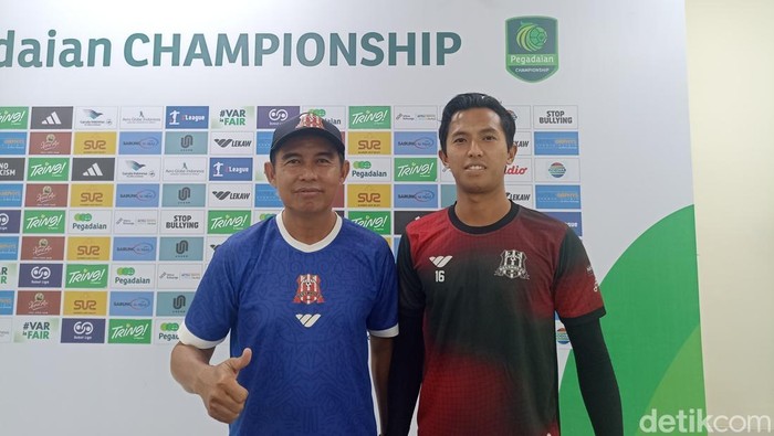 Pelatih Deltras FC Nurul Huda jelang laga kontra Persela.