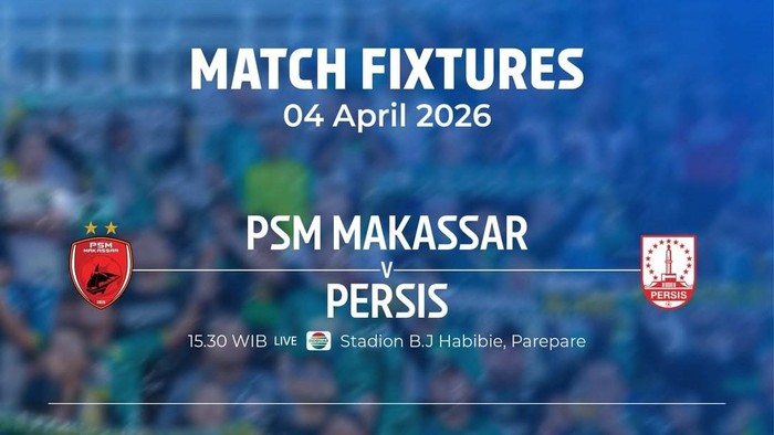 PSM Makassar Vs Persis Solo dalam laga Super League 2025/2026.