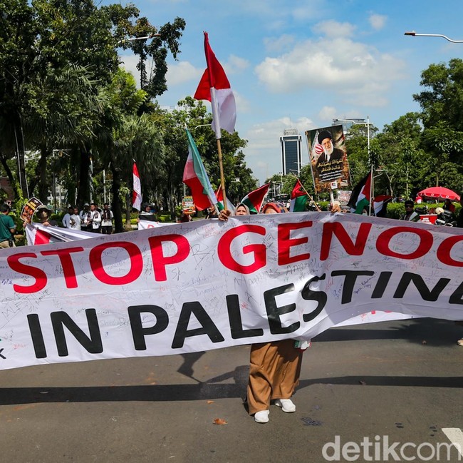 Aksi Solidaritas Palestina Menggema di CFD Jakarta
