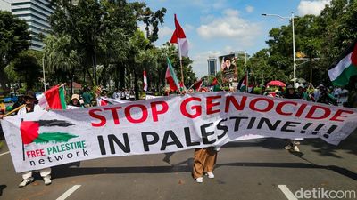Aksi Solidaritas Palestina Menggema di CFD Jakarta