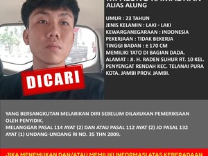 Tampang Tersangka Sabu 58 Kg yang Kabur dari Ruang Penyidik Polda Jambi