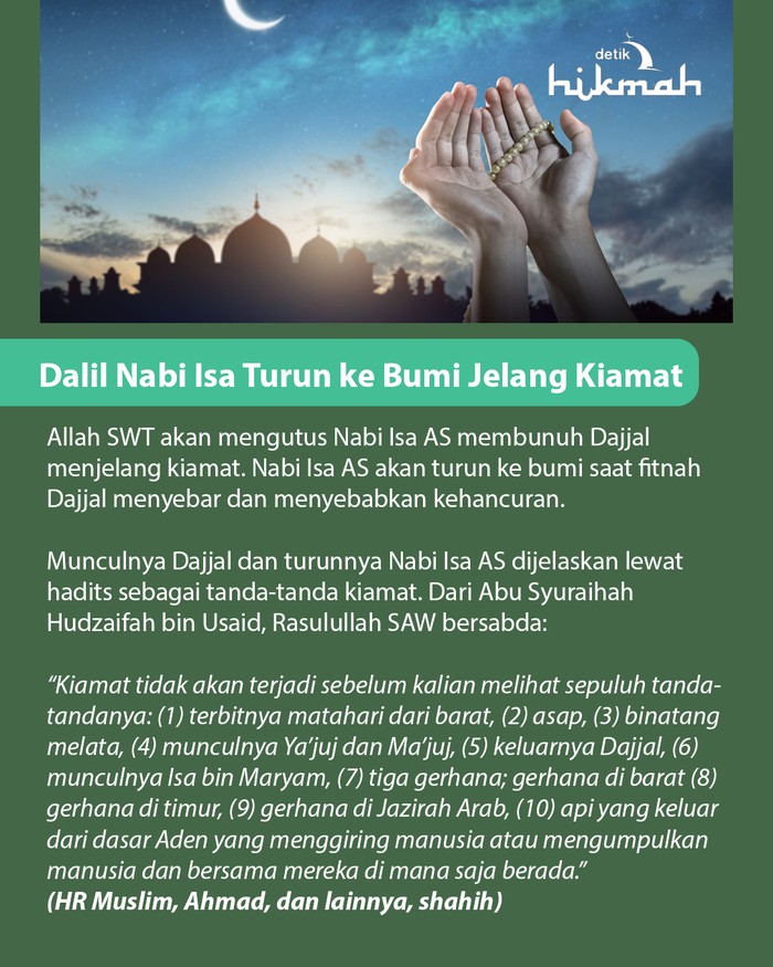 Infografis Nabi Isa membunuh Dajjal