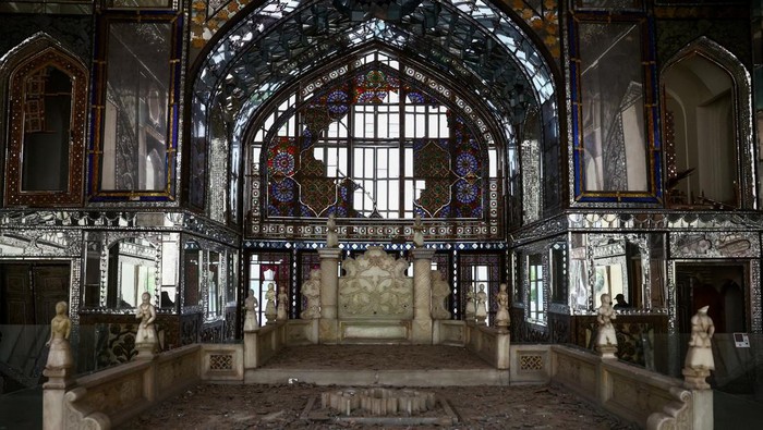 Debris at the historical monument Golestan Palace after it was damaged in an Israeli and U.S. strike