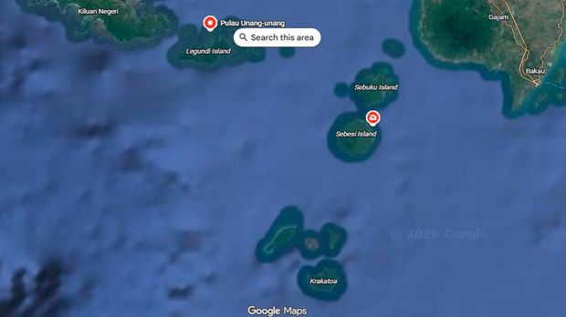 Peta Pulau di Lampung Selatan Peta Pulau di Lampung Selatan