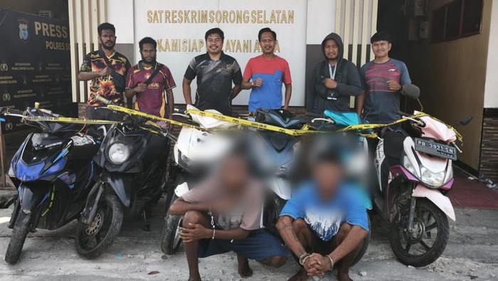 Dua bersaudara, PMH dan MH, ditangkap di Sorong Selatan atas pencurian 6 sepeda motor. Polisi mengimbau masyarakat waspada terhadap kejahatan.