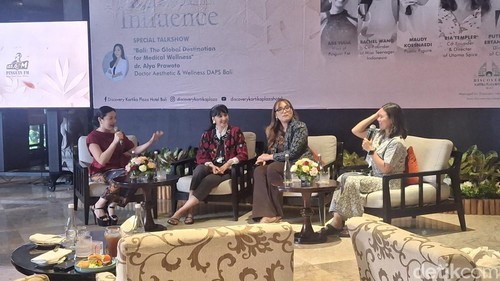 Talkshow “Voices of Influence” diselenggarakan untuk memperingati Hari Kartini di Discovery Kartika Plaza Hotel pada Sabtu (4/4/2026). (Fabiola Dianira/detikBali)