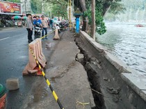 Talud Dermaga Telaga Ngebel Longsor Sebabkan Kerugian Rp 20 Juta