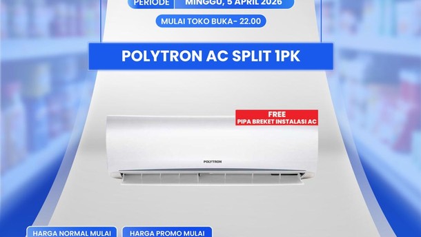AC Split 1 PK Polytron di Transmart Full Day Sale Harganya Miring!