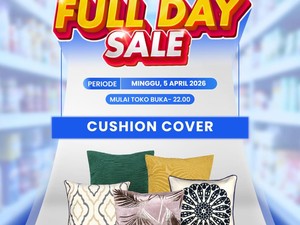 Sarung Bantal Sofa Diobral Rp 20 Ribu di Transmart Full Day Sale