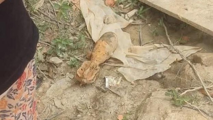 Bom mortir yang ditemukan warga di Labuhanbatu