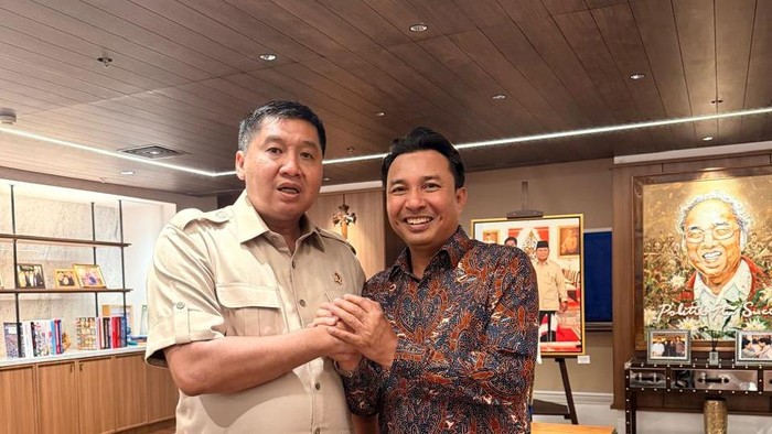 Bupati Luwu Utara Andi Abdullah Rahim saat menemui Menteri PKP Maruarar Sirait. Dokumen Istimewa