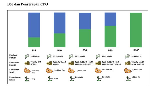 Dampak Implementasi Biodiesel B35 - B100. Kementerian ESDM, 2025. (DOK. Kementerian ESDM)