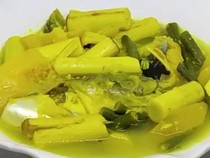 Resep Juhu Singkah Uwei, Sayuran Orang Dayak yang Terbuat dari Umbut Rotan