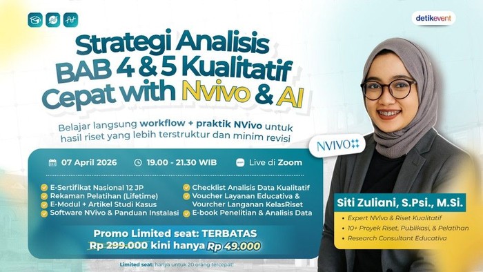 kelas Webinar Nasional Analisis Data Kualitatif dengan NVivo & AI