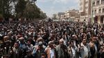 Pendukung Houthi Turun ke Jalan, Tunjukkan Dukungan ke Iran