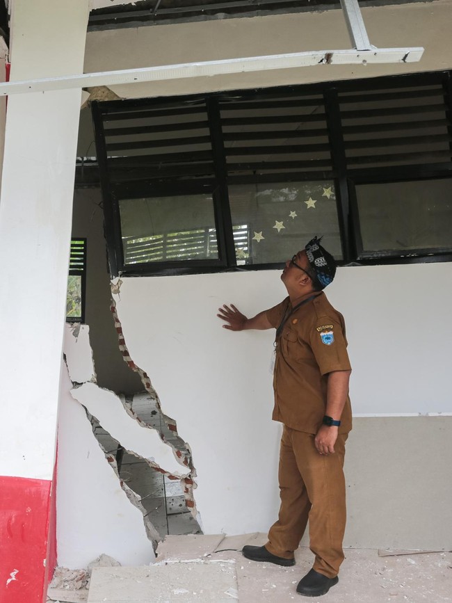 Pergerakan Tanah Rusak Ruang Kelas, Aktivitas Belajar Terganggu