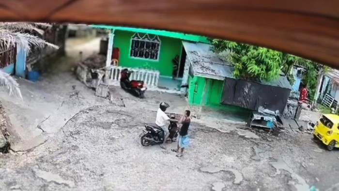 Tangkapan CCTV dugaan transaksi narkotika jenis sabu di Kabupaten Nunukan. (Istimewa)
