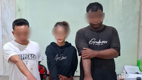 Tiga orang ditangkap Polreta Mataram saat asyik pesta sabu, Senin (6/4/2026).
