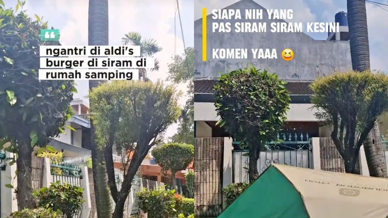 Viral Antrean Aldi's Burger Tetap Ramai, Meski Tampak Disiram Air oleh Warga