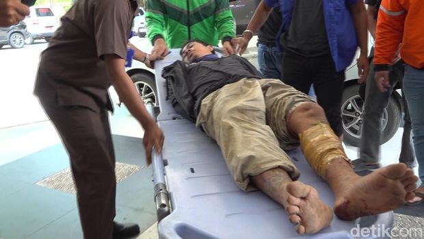 Yogi Iskandar (37) saat dihadirkan dalam rilis kasus yang menewaskan Dadang pemilik hajatan di Purwakarta