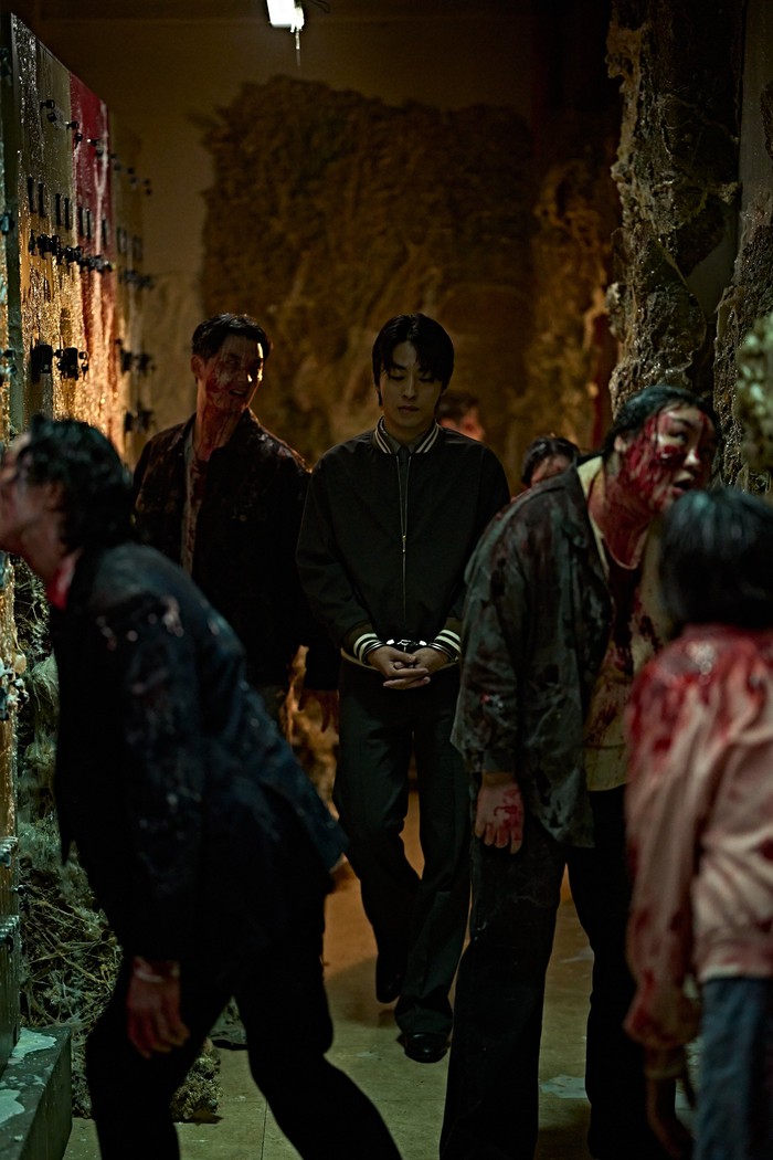 Adegan dalam film Korea Selatan Colony (2026) karya sutradara Yeon Sang Ho.