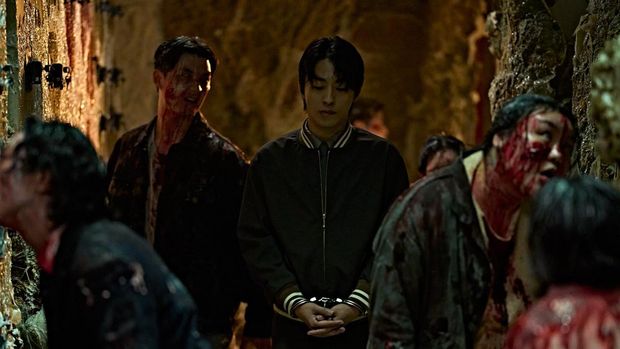 Adegan dalam film Korea Selatan Colony (2026) karya sutradara Yeon Sang Ho.