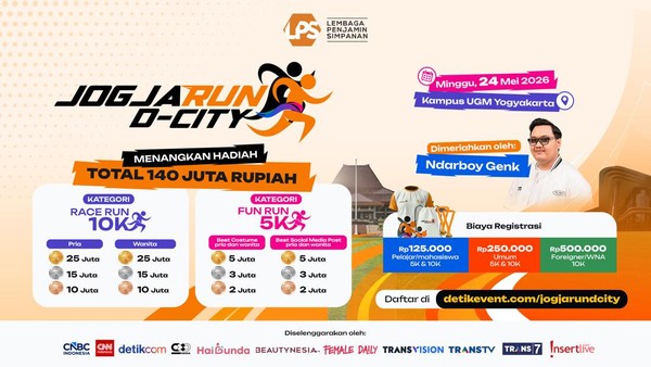 Jogja Run D-City 2026: Fun Run Sekaligus Wisata!