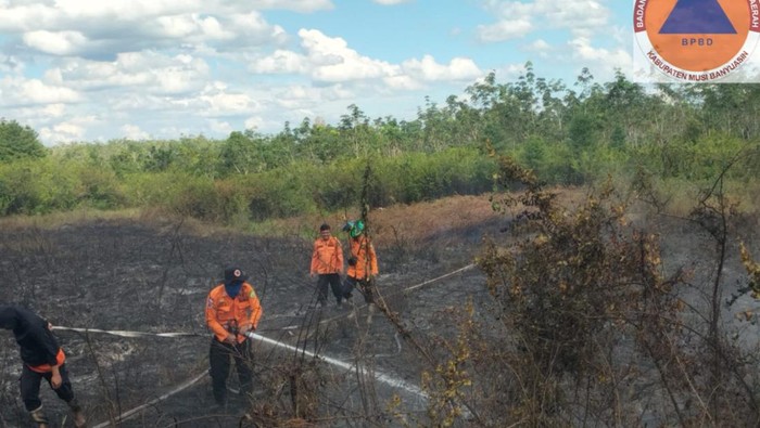 Karhutla terjadi di lahan mineral di Muba.