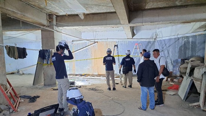 Lokasi 4 pekerja bak penampungan air tewas di Jaksel (dok istimewa)