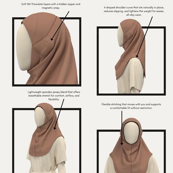 Najma Omar, terapis okupasi, ciptakan SereniHijab yang ramah sensorik. Terinspirasi adiknya yang autis, hijab ini punya peredam suara untuk kenyamanan pengguna.