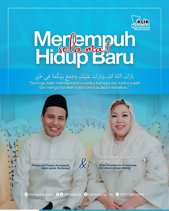 Pernikahan Putri Gus Dur Inayah Wahid dengan Lora asal Sumenep