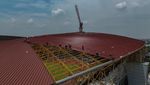 Rehabilitasi Stadion Wibawa Mukti Dikebut Pascaputing Beliung