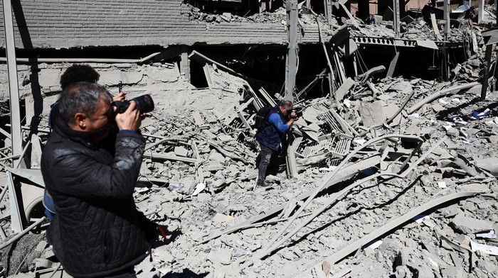 Rubble of a building at Sharif University of Technology, which was damaged in a strike, amid the U.S.-Israeli conflict with Iran, in Tehran, Iran, April 7, 2026. Majid Asgaripour/WANA (West Asia News Agency) via REUTERS ATTENTION EDITORS - THIS PICTURE WAS PROVIDED BY A THIRD PARTY