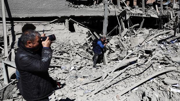 Serangan AS–Israel Hantam Universitas Top Iran Rubble of a building at Sharif University of Technology, which was damaged in a strike, amid the U.S.-Israeli conflict with Iran, in Tehran, Iran, April 7, 2026. Majid Asgaripour/WANA (West Asia News Agency) via REUTERS ATTENTION EDITORS - THIS PICTURE WAS PROVIDED BY A THIRD PARTY