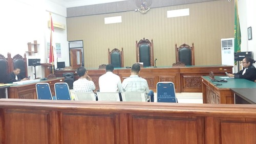 Sidang tuntutan korupsi rehabilitasi jaringan irigasi Wae Kaca di Desa Watu Rambung, Kecamatan Lembor Selatan, Manggarai Barat, Selasa (7/4/2026). (Dok. Kejari Manggarai Barat)