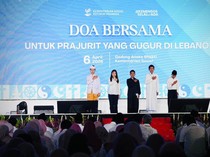 Siswa Sekolah Rakyat Doa Lintas Agama untuk Prajurit TNI Gugur di Lebanon