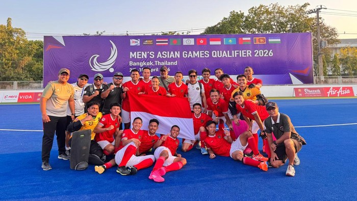 Timnas putra hoki Indonesia memastikan tiket tampil di Asian Games 2026. Itu setelah mereka lolos ke semifinal Kualifikasi Asian Games di Thailand.